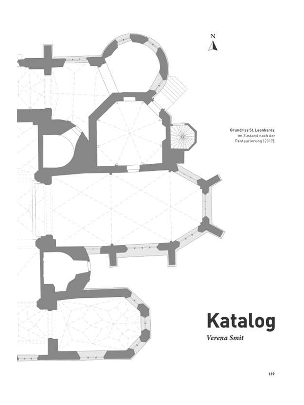 Erste Seite des Katalogteils der Publikation Schätze aus dem Schutt. 800 Jahre St. Leonhard in Frankfurt am Main.